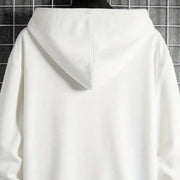 Men's Casual Geometric Pattern Hooded Sweater With Bag