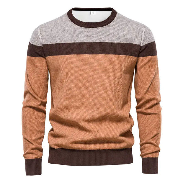 Men's Same 3d Printing Youth Striped Pullover Bottoming Shirt