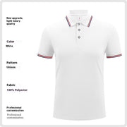 Fashion Is Ice Silk Lapel Short Sleeve Polo Shirt