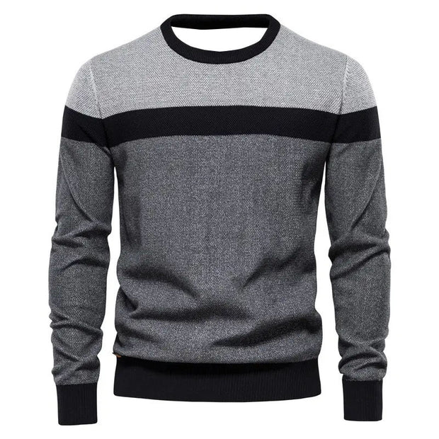 Men's Same 3d Printing Youth Striped Pullover Bottoming Shirt