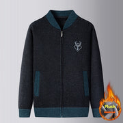 Men's Middle-aged Leisure Simple Warm Knitted Cardigan