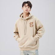 Printed Pullover Hooded Long Sleeves Men's Sweater