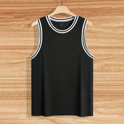 Knitted Vertical Stripes Fitness Sports Slim-fitting Vest