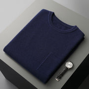 Men's Round Neck Jacquard Pullover Business Knitted Outerwear Vest