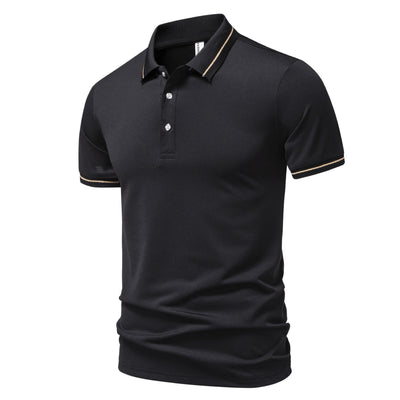 Business Lapel Breathable High-end European Size Casual Polo Shirt