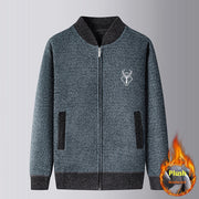 Men's Middle-aged Leisure Simple Warm Knitted Cardigan