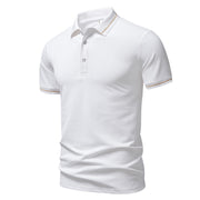 Business Lapel Breathable High-end European Size Casual Polo Shirt