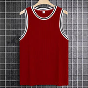 Knitted Vertical Stripes Fitness Sports Slim-fitting Vest