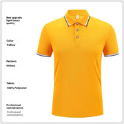 Fashion Is Ice Silk Lapel Short Sleeve Polo Shirt