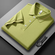 Business Lapel Breathable High-end European Size Casual Polo Shirt