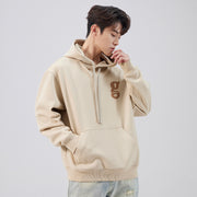 Printed Pullover Hooded Long Sleeves Men's Sweater