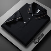 Business Lapel Breathable High-end European Size Casual Polo Shirt