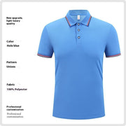 Fashion Is Ice Silk Lapel Short Sleeve Polo Shirt