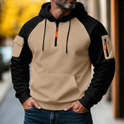Zipper Decorations Brushed Sports Leisure Pullover Hooded Sweater